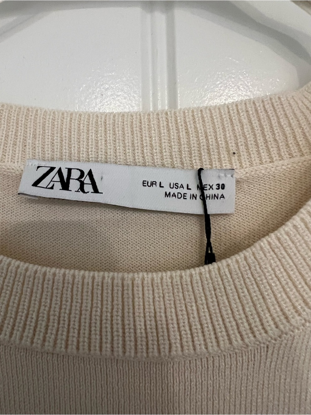 Zara Striped Short-Sleeve Knit Dress - Cream/Black - Picture 4 of 6